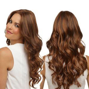 Wigs for Women Long Light Brown Balayage Wave Chestnut‎ Brunette Synthetic Hair